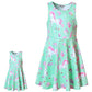 Buy now Girl & Doll Matching Dresses Floral Unicorn Clothes Summer Swing Dress 3t 4t at indiglob india