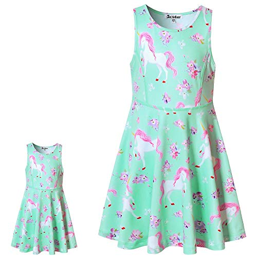 Buy now Girl & Doll Matching Dresses Floral Unicorn Clothes Summer Swing Dress 3t 4t at indiglob india