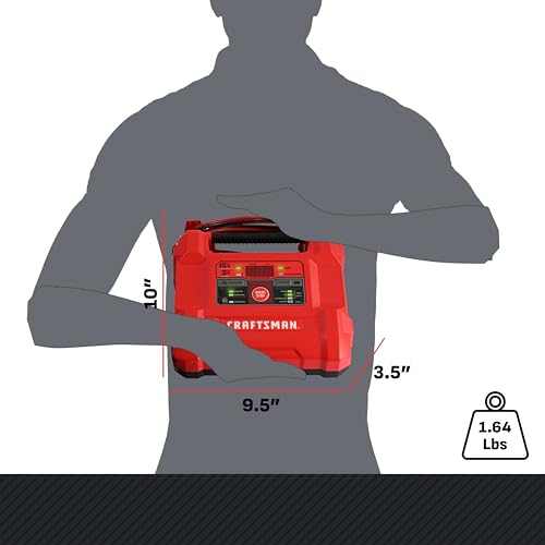 Buy now CRAFTSMAN 15A Car Battery Charger and Battery Maintainer, 4-in-1 Solution, for 6V/12V Power Sport, Automotive, and Marine Batteries, CMXCESM162 at indiglob india