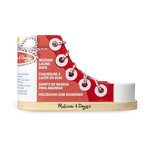 Buy now Melissa & Doug Deluxe Wood Lacing Sneaker - Learn to Tie a Shoe Educational Toy at indiglob india