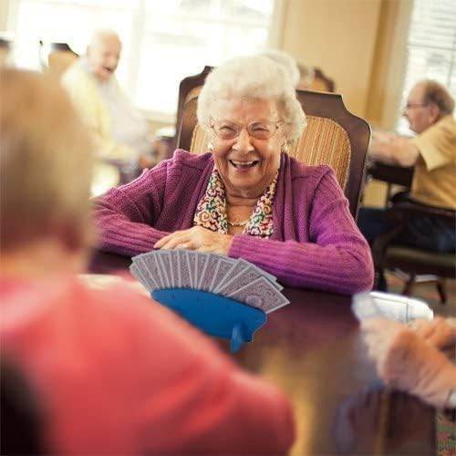 Brybelly Set of 2 Hands-Free Playing Card Holders with Tabletop Stand | Holds Up to 15 Poker Cards | for Kids, Little Hands & Arthritis - My Store