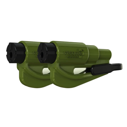 Buy now Resqme Pack of 2, The Original Emergency Keychain Car Escape Tool, 2-in-1 Seatbelt Cutter and Window Breaker, Made in USA, Orange Army Green at indiglob india