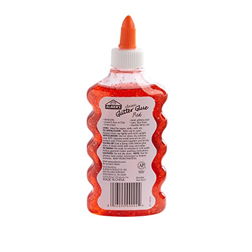Buy now Elmer's 2022912 Liquid Glitter Glue, Washable, Red, 6 Ounces, 1 Count at indiglob india