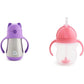 Munchkin Cool Cat Sippy Cup for Toddlers, Stainless Steel Straw Cup, 8 Ounce, Purple