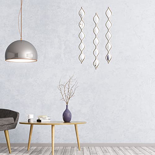 Buy now Amyhill Set of 3 Teardrop Mirror Wall Decor 23.6 x 2.7 x 0.2 Inches Rustic Farmhouse Decorative Long Mirror Creative Boho Art Decor for The Living Room Bathroom Bedroom Entryway (White) at indiglob india