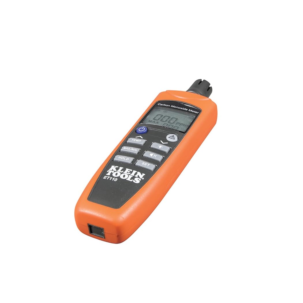 Buy now Klein Tools ET110 CO Meter, Carbon Monoxide Tester and Detector with Exposure Limit Alarm, 4 x AAA Batteries and Carry Pouch Included at indiglob india