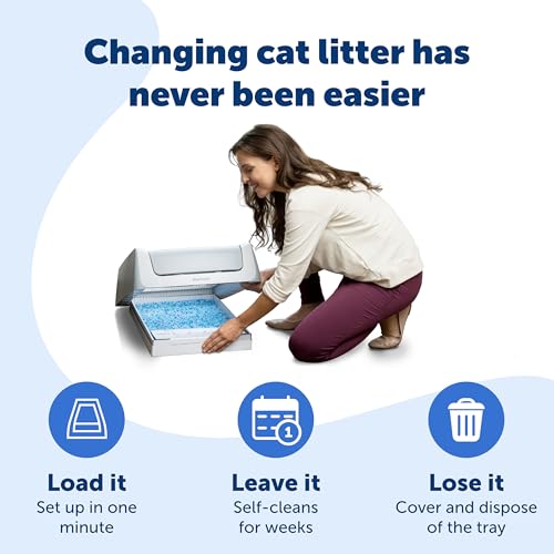 Buy now PetSafe ScoopFree Disposable Crystal Cat Litter Tray - Easy Cleaning Box - Refill Tray for Electric Litter Box - Fragrance Free - 4.3 lb Bags - 6 Pack at indiglob india