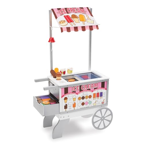 Buy now Melissa & Doug Snacks & Sweets Food Cart with Play Food, Wooden Toys & Kids Play Kitchen Accessories, Preschool Learning Toys for Girls & Boys 3+ at indiglob india