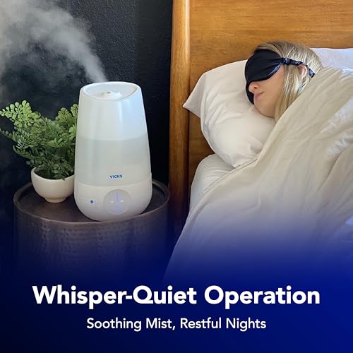 Buy now Vicks FilterFree Plus Cool Mist Plus Humidifier (VUL565), Medium Room ƒ??Filter-Free Cool Mist Humidifier for Baby, Kids and Adult Rooms, Works with Vicks VapoPads at indiglob india