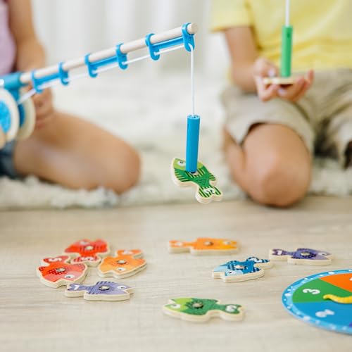 Buy now Melissa & Doug Catch & Count Wooden Fishing Game With 2 Magnetic Rods at indiglob india