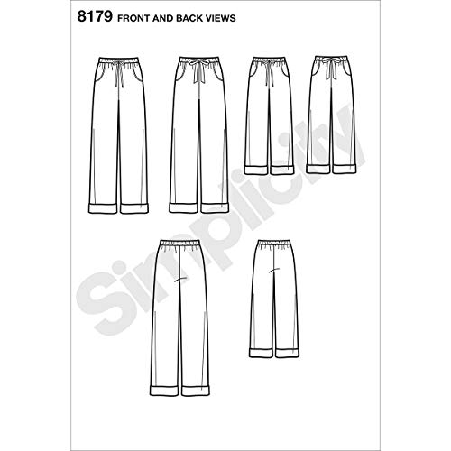 Buy now Simplicity 8179 Easy-to-Sew Children, Teen and Adult Pajama Pants Sewing Pattern in Sizes A (XS-XL) at indiglob india