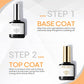 Buy now modelones Gel Nail Polish Top Base Coat, 2 PCS Clear High Glossy Long Lasting Soak Off Home Salon DIY Manicure Gift for Women at indiglob india