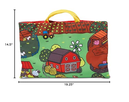 Buy now Melissa & Doug Take-Along Farm Baby and Toddler Play Mat (19.25 x 14.5 inches) With 9 Animals - Folds To Be Convenient Storage Bag for Travel at indiglob india