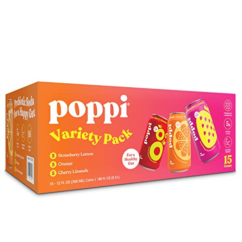 Buy now Poppi Variety Pack, 12 oz, 15-Count at indiglob india