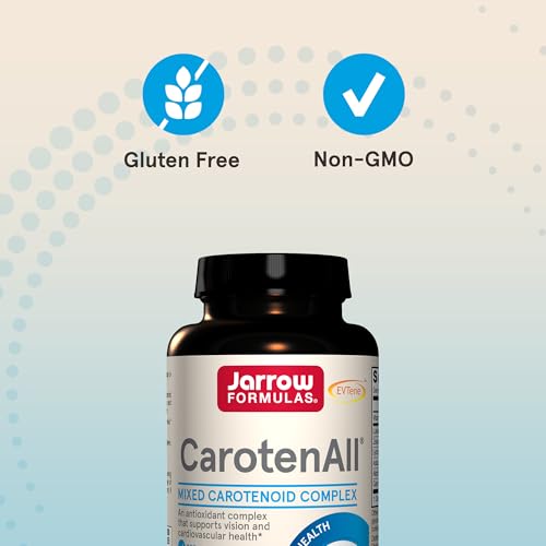 Buy now Jarrow Formulas® CarotenAll, Dietary Supplement, Antioxidant Support for Vision and Cardiovascular Health, 60 Softgels, Up to a 60 Day Supply at indiglob india