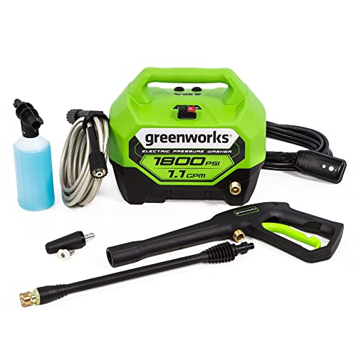 Buy now Greenworks 1800 PSI (1.1 GPM) Electric Pressure Washer PWMA Certified at indiglob india
