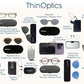 Buy now ThinOptics unisex-adult Reading Glasses + Black Universal Pod Case | Black Frames, 2.00 Strength Readers Black Frames / Black Case, 44 mm at indiglob india