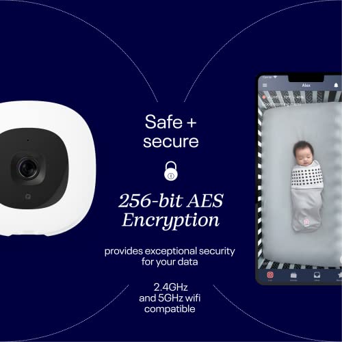 Buy now Nanit Pro Smart Baby Monitor & Wall Mount - 1080p Secure Wi-Fi Video Camera, Sensor-Free Sleep & Breathing Motion Tracker, 2-Way Audio, Sound & Motion Alerts, Night Vision, and Breathing Band - Black at indiglob india