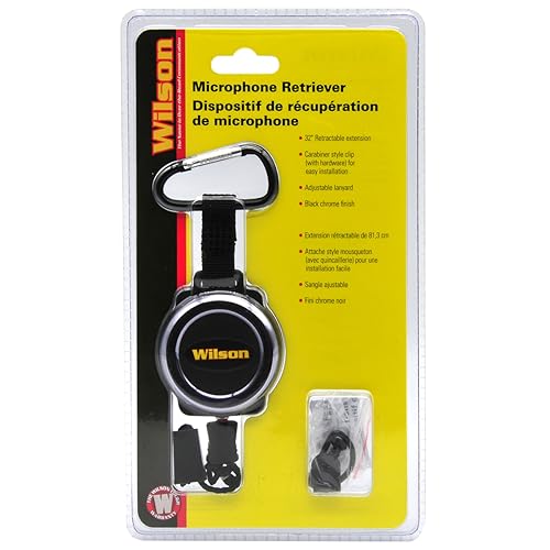 Buy now Wilson CB Microphone Retriever 305MRBC - Adjustable Mic Lanyard and Hardware Mounting Kit - Black Chrome Finish at indiglob india