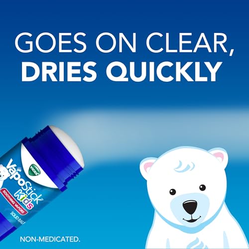 Buy now Vicks VapoStick Kids, Solid Balm, No Mess, for Kids Ages 4+ Soothing Non-Medicated Vicks Vapors, Easy-to-Use No-Touch Applicator, Lightweight Feel, 1.25oz x 2 at indiglob india
