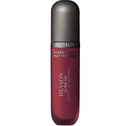 Revlon Liquid Lipstick, Face Makeup, Ultra HD Matte Lip Mousse, Longwear Rich Lip Colors in Red / Coral, 815 Red Hot, 0.02 Oz