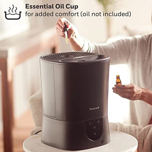 Buy now Honeywell Easy-to-Care Filter Free Warm Mist Humidifier, Medium Rooms, 1.5 Gallon Tank ƒ?? Humidistat for Bedroom, Home or Office Black at indiglob india
