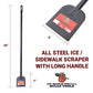 Buy now Bully Tools Heavy Duty Ice Scraper - 11-Gauge All Steel Sidewalk Chopper with Extra Long Handle for Thick Snow Removal - Floor Scraper Tool, Flat Head for Snow Clearing - 100% Made in the USA, 58-Inch at indiglob india