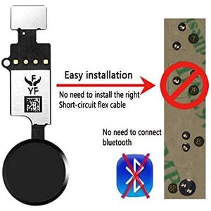 Latest Home Button Replacement for iPhone 7 7Plus 8 8Plus, Home Button Main Key Flex Cable Assembly Replacement with Repair Tools for iPhone 7 7P 8 8P (Version4.0 Black)