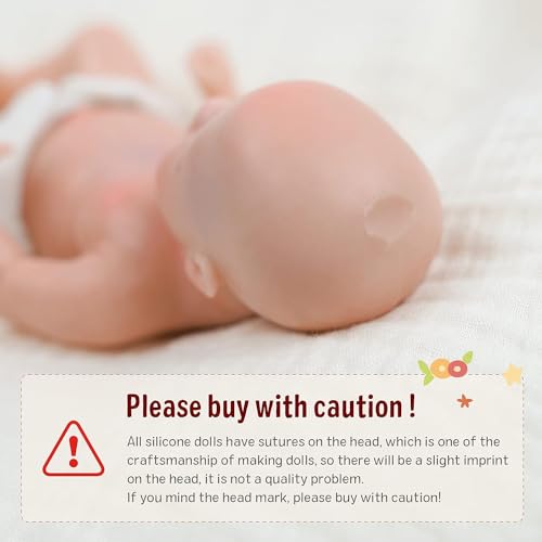 Buy now BABESIDE Miniature Reborn Baby Dolls Aurora - 6-in Full Platinum Silicone Reborn Baby Girl Realistic-Newborn Baby Doll Mini Sleeping Girl Real Life Baby Dolls with Feeding Kit & Gift Box at indiglob india