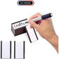 Magnetic Shelf Label Data Card Holders - C Channel - Magnetic Strips with Protective Films - Labels for Shelf Organization - 1" x 3" (50)
