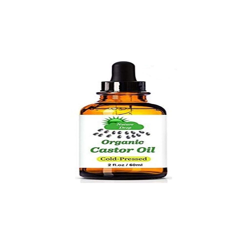 Organic Castor Oil,2 oz - 100% USDA Certified Pure Cold Pressed Hexane free - Best oil Growth For Eyelashes, Hair, Eyebrows, Face and Skin, Triple Filtered, Great for Acne