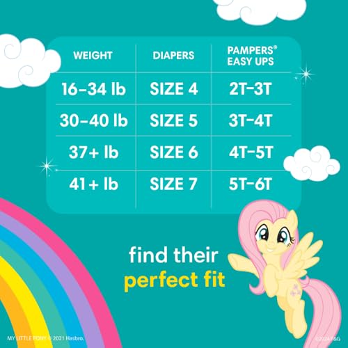 Buy now Pampers Training Pants - Easy Ups Girls & Boys - Size 4T-5T, 18 Count, My Little Pony Potty Underwear (Packaging May Vary) at indiglob india