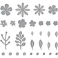 Buy now Spellbinders Etched Dies - Mini Blooms and Sprigs at indiglob india