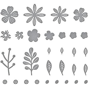 Buy now Spellbinders Etched Dies - Mini Blooms and Sprigs at indiglob india