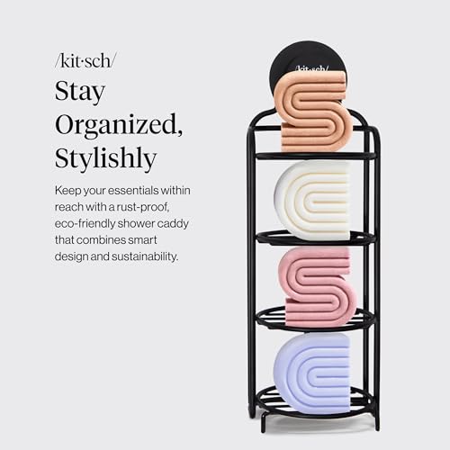 Buy now Kitsch Hanging Shower Caddy with Suction Cup ƒ?? Self-Draining Bar Soap Holder & Shower Caddy for Shampoo Bars, Conditioner Bars & Soap ƒ?? Rust Proof, Eco-Friendly, Wall Mount or Free-Standing Organizer at indiglob india