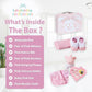 Buy now Baby Box Shop Baby Girl Gift Set - Pink Keepsake Box with 7 Essentials for Newborn Girl at indiglob india