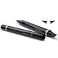 Winged Eyeliner Stamp, 2 x Black Liquid Eyeliner Pens, Easy Cat Eye Stencil Makeup Tool, SmudgeProof & Waterpoof Eye Liner, Wingliner (10mm Classic, Midnight Black)
