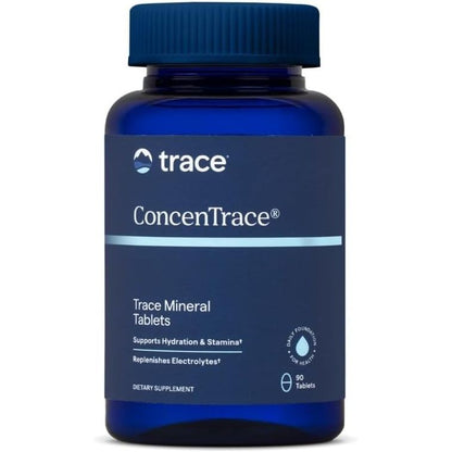 Trace Minerals ConcenTrace Trace Mineral Tablets - Supplement for Bone & Joint Support - Aids Hydration & Electrolyte Restoration - 90 Tablets (30 Servings)