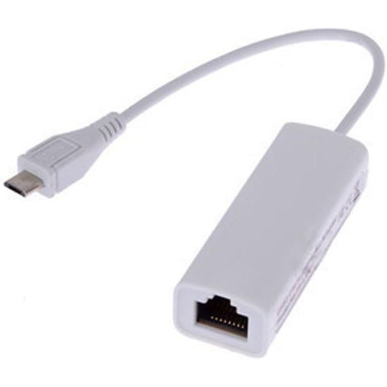 Caxico Micro USB 2.0 5 Pin to Ethernet 10/100 m RJ45 Network LAN Adapter Card for Tablet