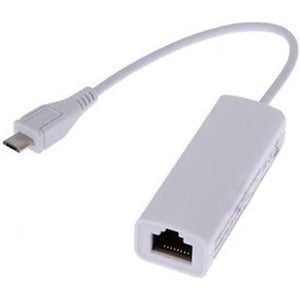 Caxico Micro USB 2.0 5 Pin to Ethernet 10/100 m RJ45 Network LAN Adapter Card for Tablet
