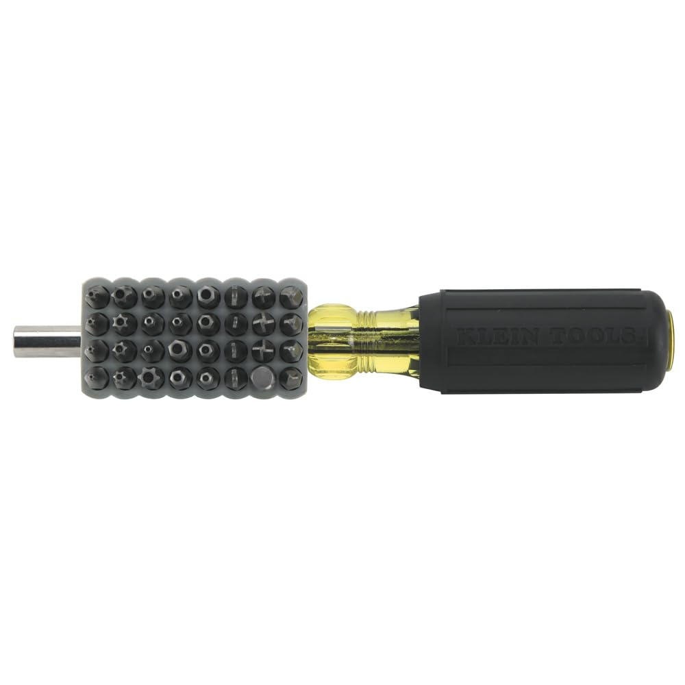 Buy now Klein Tools 32510 Magnetic Multibit Screwdriver with Sturdy Torx, Hex, Spanner, Tri-Wing, Torq and Nut Tamperproof Bits and Storage Block at indiglob india