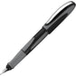 Schneider Ray Fountain Pen M (Medium), Refillable, Onyx Barrel, Royal Blue Erasable Ink Cartridge, Pack of 1 Pen (168207)