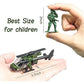 18 Pack Die-cast Military Vehicles Sets,6 Pack Assorted Alloy Metal Models Car Toys and 12 Pack Soldier Army Men, Mini Army Toy Tank,Panzer,Anti-Air Vehicle,Helicopter Playset for Kids Boys - My Store