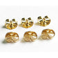COOLJOY 14K Gold Earring Backs Ear Locking 6 Piece for Stud Ear Rings 3 Pairs