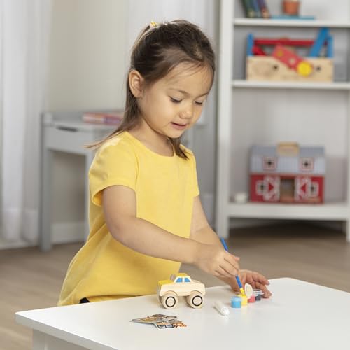 Buy now Melissa & Doug Created by Me! Paint & Decorate Your Own Wooden Vehicles Craft Kit For Kids 2 Pack – Monster Truck, Train at indiglob india