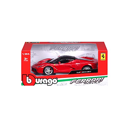 Buy now Bburago Ferrari Race and Play LaFerrari 1/24 Scale Diecast Model Vehicle Red at indiglob india