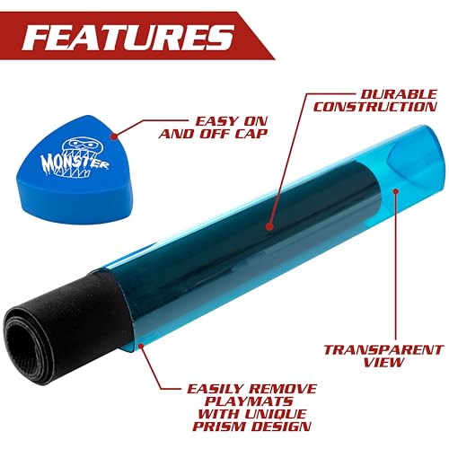 Buy now Monster TCG Gaming Prism Playmat Tube(Translucent Blue)-Won't Roll Off Surfaces-Easy in and Out Design-Store Your Card & RPG Playmats Better-For Pokemon Yugioh Magic the Gathering DND Dungeons Dragons at indiglob india