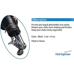 Golf Club Organizers 14pcs 1set Clip Power Holder to Protect Iron Putter on Bag by i & Plus