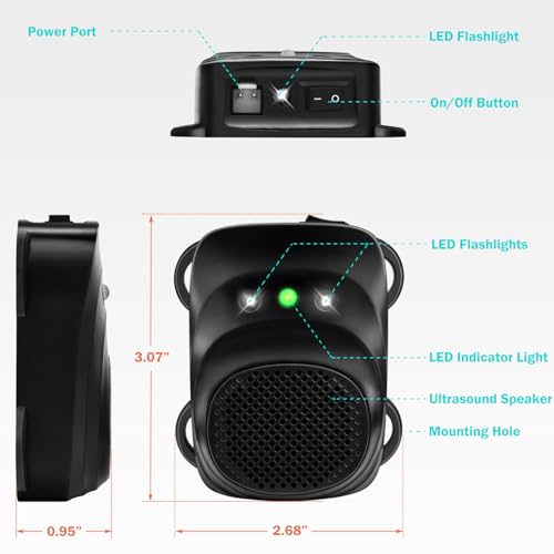 Buy now Under Hood Rodent Repellent for Car Engines, Dual Action Ultrasonic & LED Strobe Lights for High-Efficiency Rat and Mouse Deterrent, Pest Control for 12V 24V Vehicles, Cars, Trucks, RVs at indiglob india