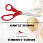 Buy now Giant Ribbon Cutting Scissor Set with Red Satin Ribbon Included - 25" Extra Large Scissors - Heavy Duty Metal Construction for Grand Openings, Weddings, Inaugurations, Ceremonies & Special Events at indiglob india
